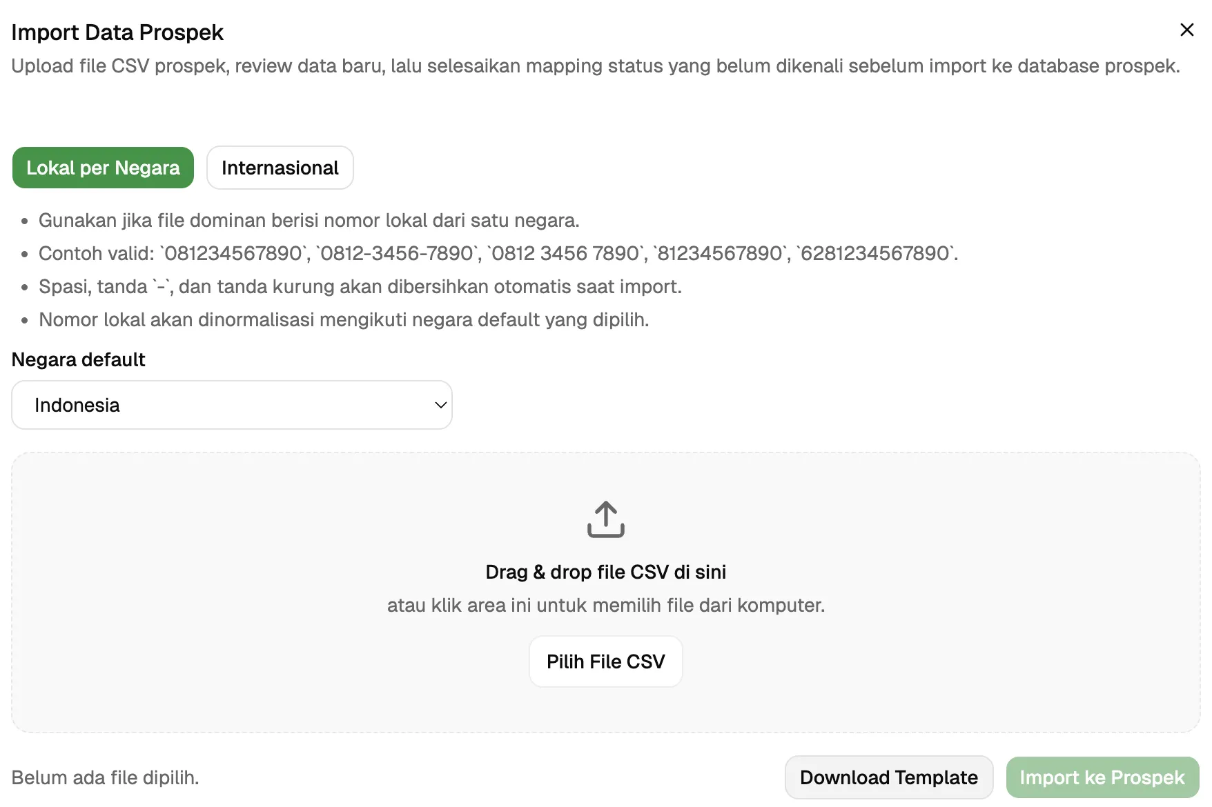 Import CSV Cerdas Dashboard