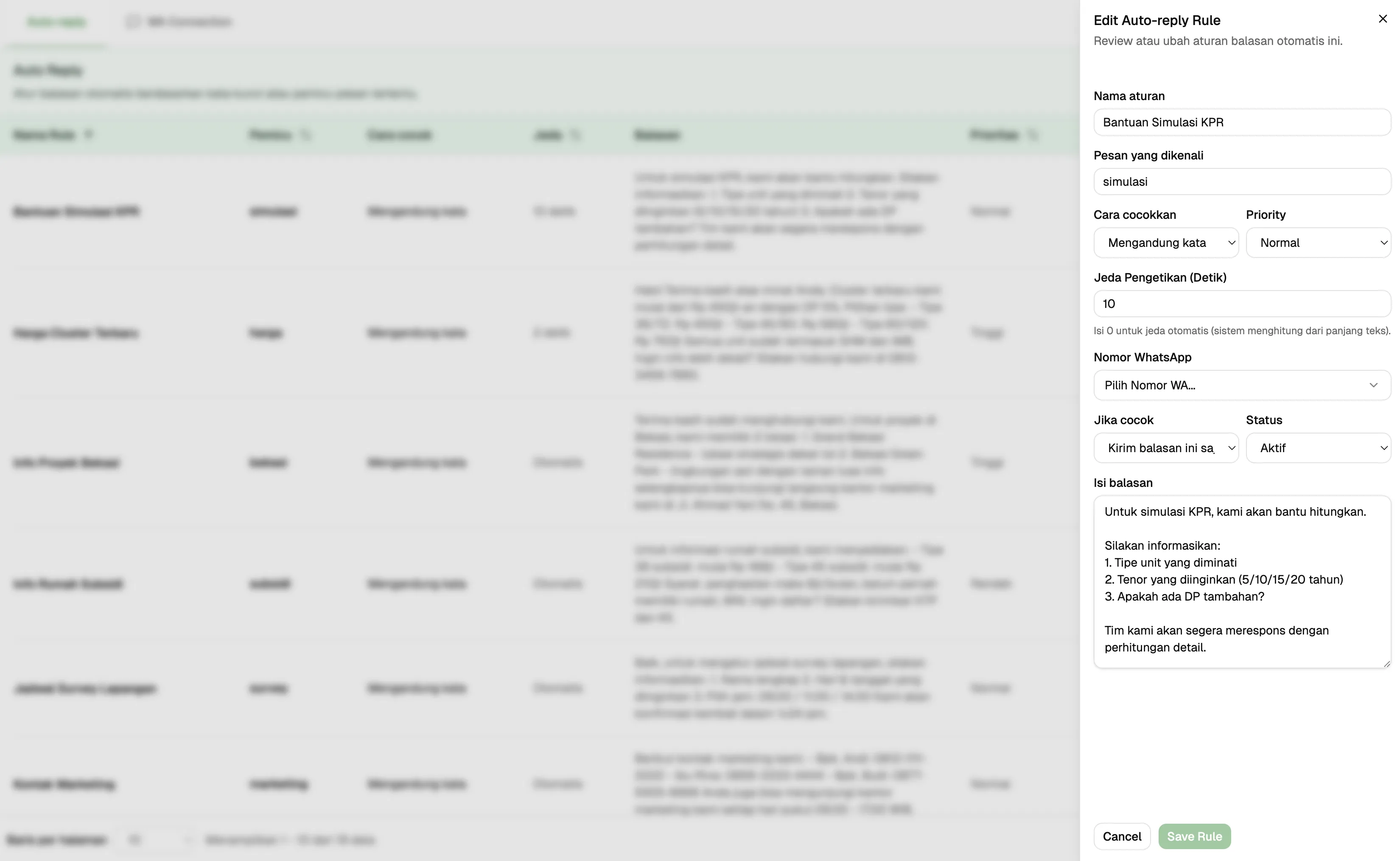 Auto-Reply Cerdas Dashboard